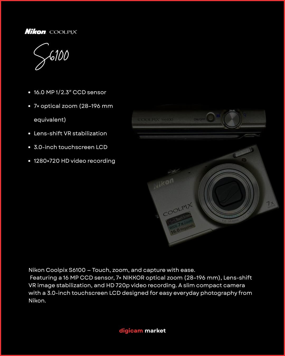 Nikon Coolpix S6100 image 5